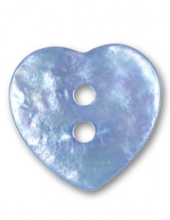 Hjerte (babyblå) - 13 mm